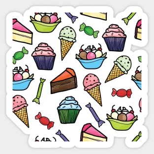 Sweet Treats Ice Cream, Cakes, and Candies Sticker